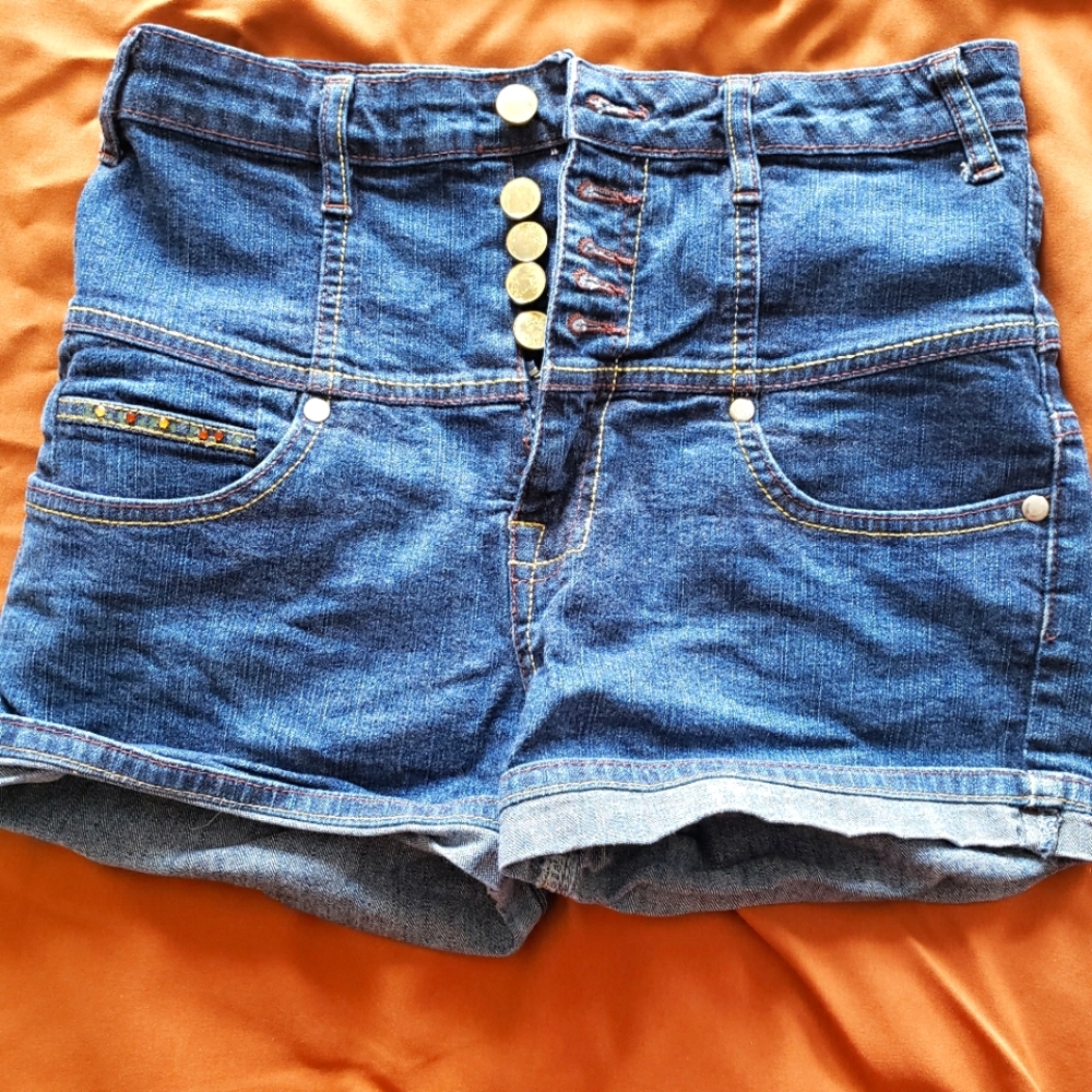High Waist Jean Shorts